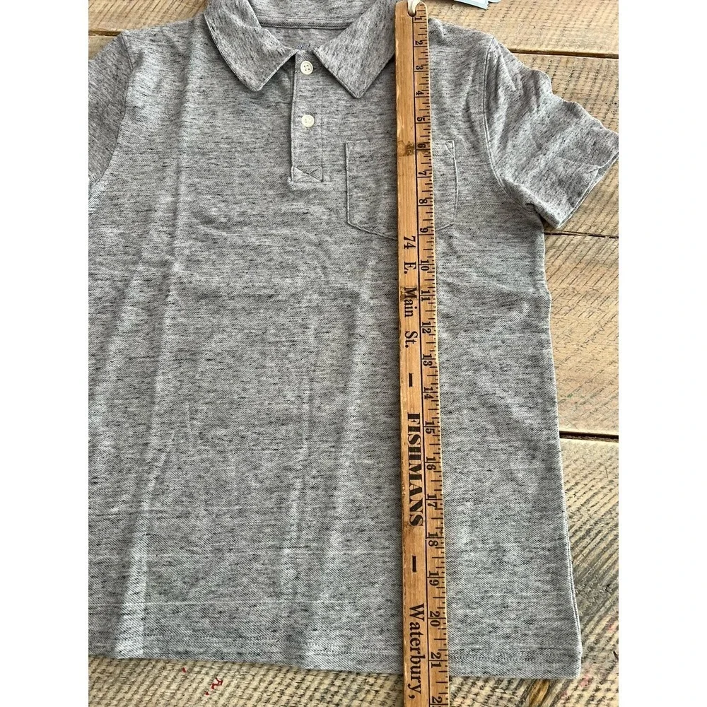 Cat & Jack Heather Gray Collared Polo Shirt Size 8 Medium NWT‎